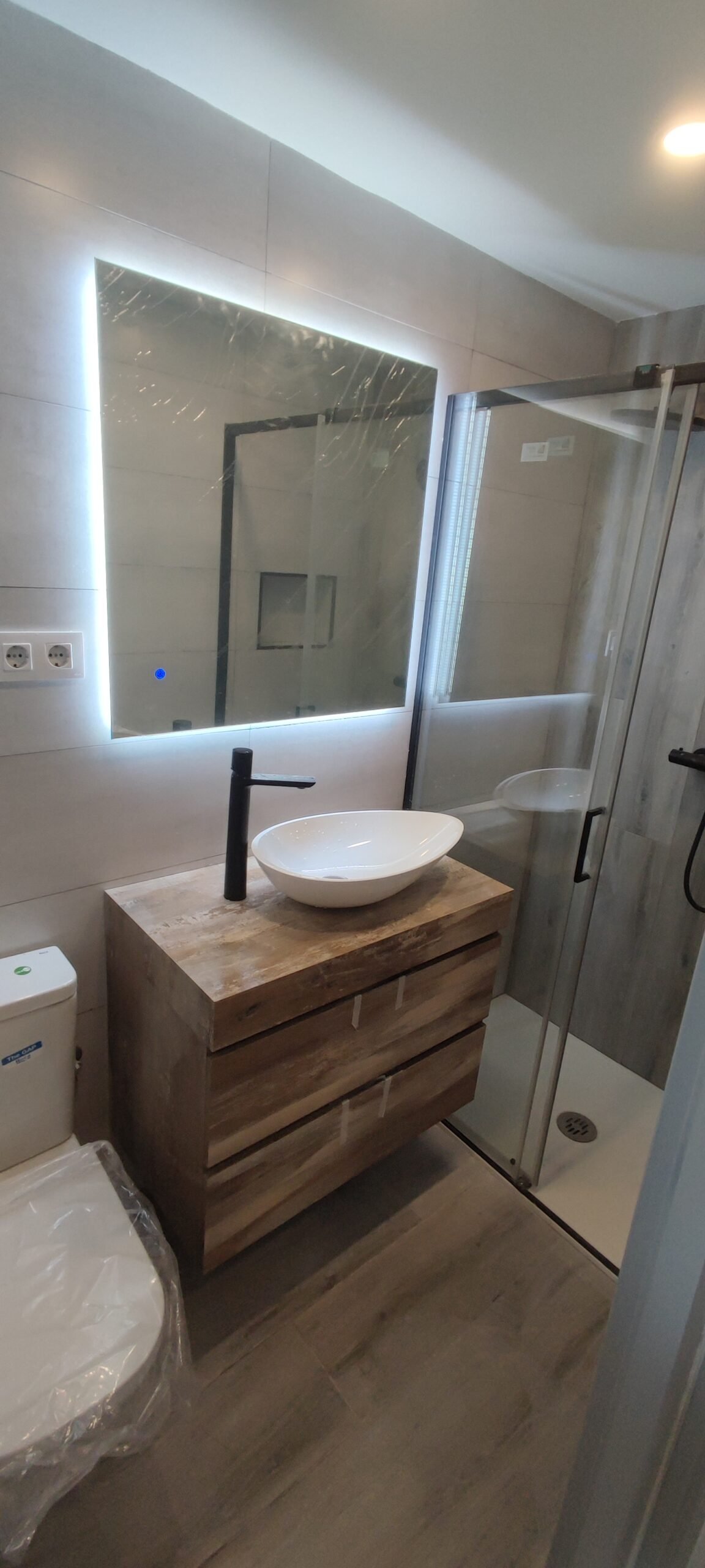 Proceso de obra en baño